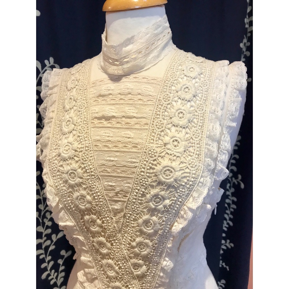 Cream lace Free People boho dress size 2 - Picture 2 of 7